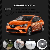Renault Clio 5 Oto Araç Kapı Koruma Fitili 5metre Parlak Siyah Renk