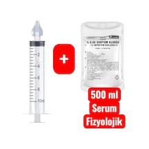 Hangzhou 1 Adet Burun Temizleme Şırıngası Silikon Başlıklı+yedek Başlık+500 Ml Yıkama Sıvısı