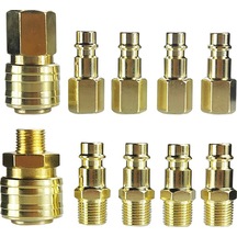 Yifomall 10 Parçalı Pirinç Hızlı Ayrılabilir Hava Bağlantı Seti - 1/4'' Bsp Dişli Ve 8mm Hortum Uyumlu Altın