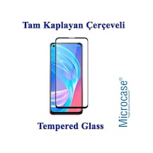 Oppo A72 Tam Kaplayan Çerçeveli Tempered Cam Siyah