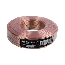 Magıcvoıce 2x1.0 Şeffaf 100 Metre Hoparlör Kablosu