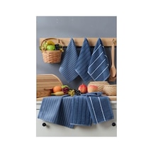 Mira Home 6 Lı El Yüz Mutfak Havlusu Seti Sophia 30 X 50 Cm Lacivert Açık Gri