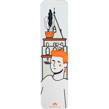 Galata'da Erkek Ve Çiçek Pleksi Kitap Ayracı