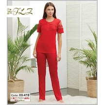 Dowry Flz 88-418 Kısa Kollu Bayan Pijama Takımı-2312-SİYAH Siyah