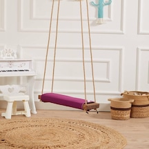 Klasik Ahşap Piknik Salıncak - Ev Ve Bahçe Modeli Mor