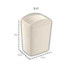 Soft Çöp Kutusu Döner Kapak 5 Lt Latte