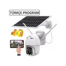 Sim Kartlı 4g Ptz 360 Hareketli Solar Güneş Enerjili 1080p Kamera Türkçe Program Son Sürüm