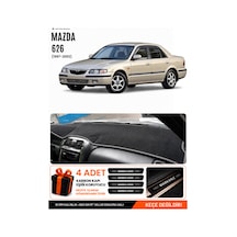 Mazda 626 1997-2002 Uyumlu Torpido Koruma, Torpido Örtüsü, Torpido Kılıfı - Siyah-gri - Ma011