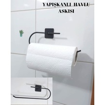 Yapışkanlı Demir Havlu Askısı 25 X 13 Siyah Metal Tr Siyah Metal Diğer