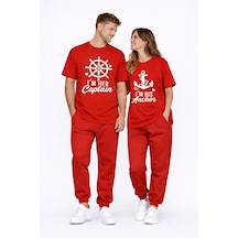 Sevgili Kombini Oversize Çift Tişört Unisex Captain Anchor Baskıl Kırmızı Sevgili Kombini Oversize Çift Tişört Unisex Captain Anchor Baskıl Kırmızı