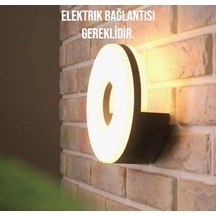 Elektrikle Çalışır, 10 Watt, 3000 Kelvin Led Aplik, İç Ve Dış Mekan, Bahçe Duvar Armatürü, Led Aplik Beyaz - Siyah