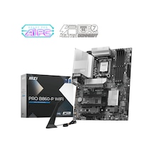 MSI PRO B860-P WIFI 8600MHz (OC) DDR5 Soket LGA1851 M.2 HDMI DP Thunderbolt ATX Anakart