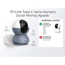 Ty Tech Tp-link Tapo Uyumlu C200 / C210 / C211 / C212 / C220 / C222 / C230 Uyumlu Güvenlik Kamera Duvar Askı Aparatı