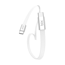 Bix T5cc-wt Beyaz 1 Metre 240w Type-c To Type-c Örgülü Hızlı Şarj Ve Data Kablosu, 480mbps 240w Type C Turbo Şarj