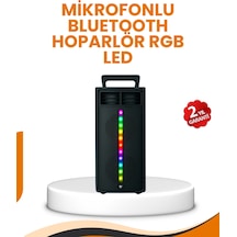 Bluetooth - 329 - Işıklı Hoparlör 2x5w Güç Usb + Tf Kart + Fm Radyo Siyah - Muratech - Renk Kopya
