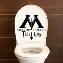 Ministry Of Magic Klozet Kapağı Banyo Wc Sticker 35x30 Cm