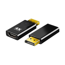 Lunatic 4649 4k Destekli Displayport Hdmı Çevirici Dönüştürücü Adaptör Displayport V1.2 Destekli 10.8gbps'ye Kadar Video Bant