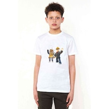 Roblox Minecraft Game Child Baskılı Unisex Çocuk Beyaz T-Shirt