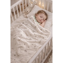 My Baby Kumsal 80x90 Cm 1 Adet Penye 1 Adet Muslin Battaniye 1 Adet Emzik Askısı 3lü Set Kutulu 4924 Krem Safari Krem Safari