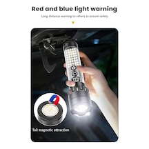 Güçlü Taktik Led El Feneri Paweınuo Sdt53 3800lm, 35w, Yan Cob Aydınlatma Ve Type-c Şarj Özelliğin Açık Ahşap