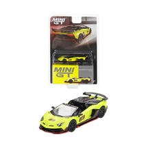 Mini Gt 887 Lamborghini Aventador Svj 63 Roadster Verde Shock Diecast 1/64 Model Araba