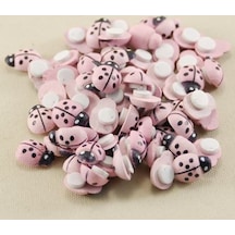 Pembe Yapışkanlı Uğur Böceği 100'lü Paket Pembe