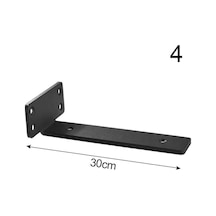 Novahub Metal Döküm Raf Braketleri Siyah Kaplamalı Raf L Braketleri Yüzer Raf Braketleri 4 Diğer