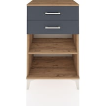 Hyperion Komodin Tek Raflı 2 Çekmeceli 60x44x96 Çam-antrasit Atlas Çam