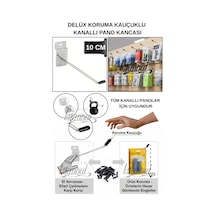 Kanallı Pano Kancası 10 Cm Kauçuklu Delüx Ekstra Güçlü Mağaza Raf Askı Kancası 50 Adet