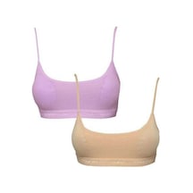 Northcity Pedli İp Askılı Büstiyer 2'li Set - Pembe & Ten Rengi Rahat İç Giyim Pembe / Ten Rengi