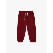 Koton Pamuklu Beli Bağcıklı Basic Jogger Eşofman Altı Bordo 6wmb40125tk Bordo