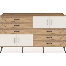 Arges Konsol 2 Raflı 6 Çekmeceli 4 Kapaklı 176x30x99 Çam-aytaşı/çam Aytası/atlas Çam - Atlas Çam