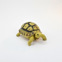 Sarı Kara Kaplumbağası Figürü - Doğa Temalı Hayvan Figür Oyuncak Kaplumbağa