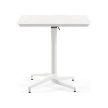 Moon Katlanır Masa 70x70 Cm - Bahçe, Balkon, Kafe, Restoran İçin, İç Ve Dış Mekan Süt Beyaz Çok Renkli