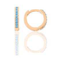 Söğütlü Silver Gümüş Rose Turkuaz Taşlı 10 Mm Halka Küpe Tragus Piercing Helix K Söğütlü Silver Gümüş Rose Turkuaz Taşlı 10 Mm Halka Küpe Tragus Piercing Helix K