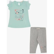 Zekids Kız Çocuk Make İt Happen Taytlı Takım-14456 Mint