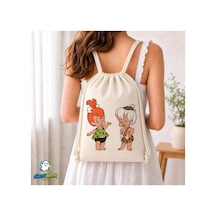 Ghostbastır Design Çakıl Ve Bambam Büzgülü Keten Çanta C065 Bej