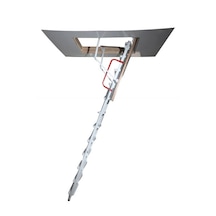 2MM Metal Katlanır Çatı Merdiveni 70x130 cm