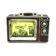 Dekoratif Metal Televizyon Bavul Vintage Biblo Hediyelik