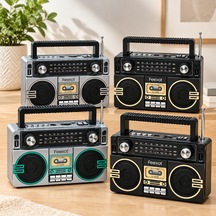 Şarjlı Bluetooth Hoparlör - Fm Radyo, Usb/tf Mp3 Çalar, İbreli