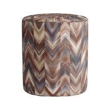 Kahverengi Geometrik Puf Kumaşı Süettir. Uluslararası Solmama Sertifikasına Sahiptir. Çok Renkli