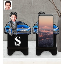 Kişiye Özel Plakalı Erkek Volkswagen Scirocco Karikatürlü Ahşap B