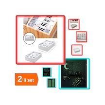 12 Bölmeli Çekmece Düzenleyici + Işık Veren Fosforlu Yıldız Tozu Etiketleri - 2li Set U8g6c5 Belirtilmemiş