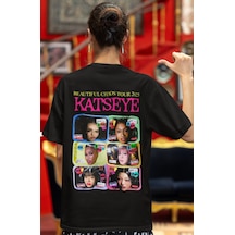 Sevbano Katseye Kpop Müzik Grubu Sırt Baskılı Unisex Oversize Tişört Siyah
