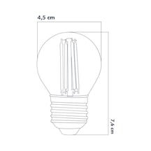 Heka Led Filament Rustik Ampul 6 Watt E27 Beyaz Işık Erd-247