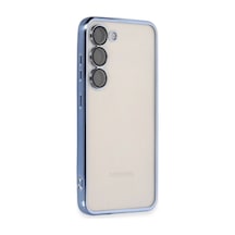 Samsung Galaxy S23 Plus Uyumlu Kılıf Lensli Silikon - Açık Mavi