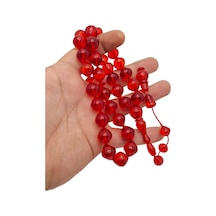 Han Ticarethane Sığırcık Kesim Büyük Boy Kırmızı Toz Kehribar Tesbih