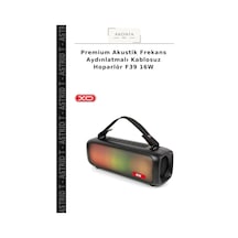 Premium Akustik Frekans Aydınlatmalı Kablosuz Hoparlör F39 16w