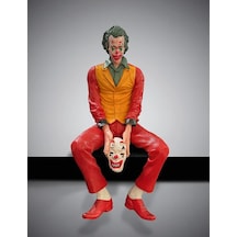 Joker Palyaço Maskeli Oturan Dekoratif Figür 24 Cm Alk6607 01