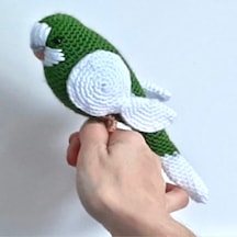 Amigurumi Kuş Muhabbet Kuşu Koyu Yeşil